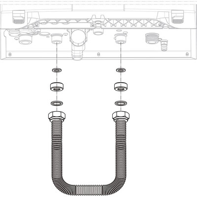 Kit bypass pour fonctionnement chauffage seul Raccordement - Kit bypass pour fonctionnement chauffage seul