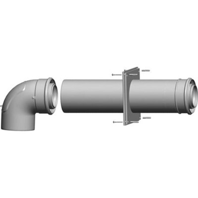 Kit conduit air/fum. C43x DN 60/100 C9 | Ventouse verticale - Kit conduit air/fum. C43x DN 60/100