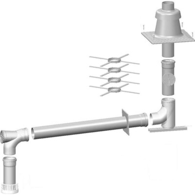 Set de raccordement DN80 B23P | Tirage naturel - Set de raccordement DN80