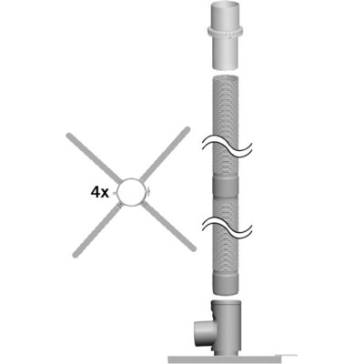 Ensemble conduit flexible DN110 C9 | Ventouse verticale - Ensemble conduit flexible DN110