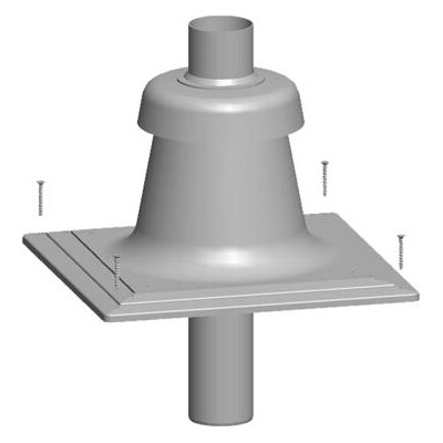 Sortie cheminée pour conduit flexible DN110 C9 | Ventouse verticale - Sortie cheminée pour conduit flexible DN110