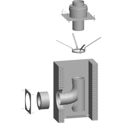 Ensemble raccordement en cheminée DN200/250 Pour MGK-2 130-300 - Ensemble raccordement en cheminée DN200/250